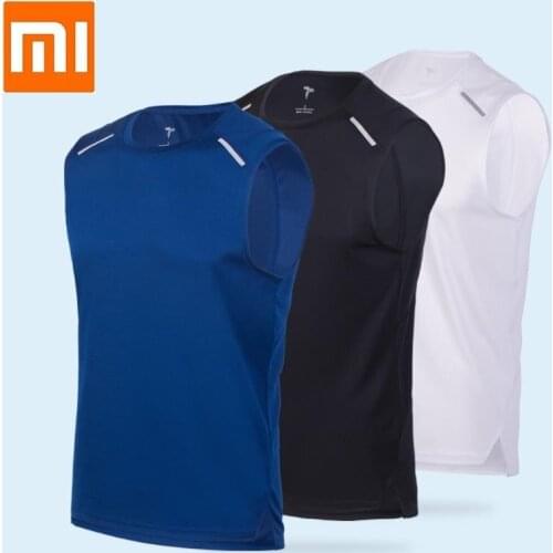 Xiaomi COOLMAX quick-drying sports vest Moisture absorption and quick drying Mesh Reflective Sweatshirt Fitness short sleeve