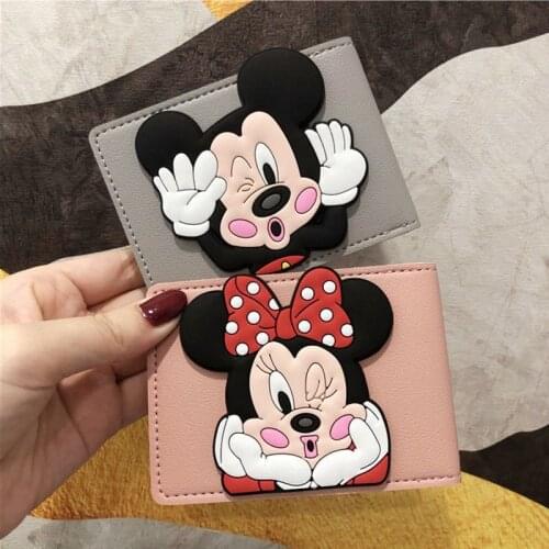 Disney Minnie Cartoon mickey mouse driving license cover PU motor vehicle driving license card holder