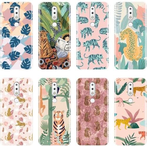 For Nokia 4.2 3.2 Phone Case Silicone Leopard Tiger Aesthetic Leaf Luxury Back Cover For Nokia 2.1 3.1 5.1 6.1 7.1 Plus Case