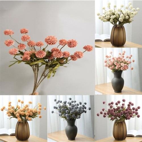 Valentines Day Gifts Ball Fake Flower 5 Heads Artificial Flower DIY Wedding