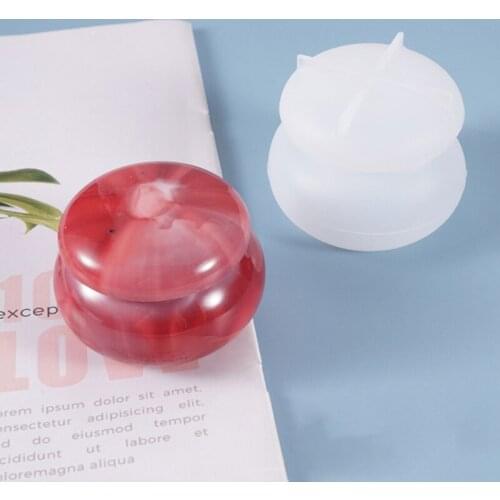 Crystal Epoxy Resin Mold Rouge Lipstick Jar Casting Silicone Mould DIY Crafts Storage Box Jewelry Decorations Making Tools