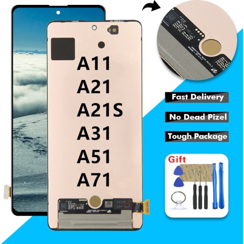 For Samsung Galaxy A11 A21 A21S A31 A51 A71 LCD Touch Scren Digitizer Assembly with Frame