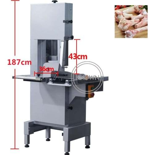 Butcher Electric Cutting Bone Saw Frozen Meat Band Saw Cutting Machine Sheep Cattle Fish Pig Cutting for Slaughter