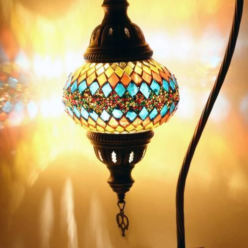 Footed mosaic Lamp Glass mosaic Single mosaic Table Top Lamp Handcrafted lamparas de mesa mosaic Glass romantic bed light zehra