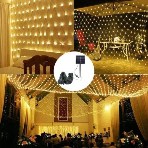 Fairy Lights String Solar Fishing Net Light Christmas Waterproof New Year 2022 Christmas Party Outdoor Garden Wedding Decoration