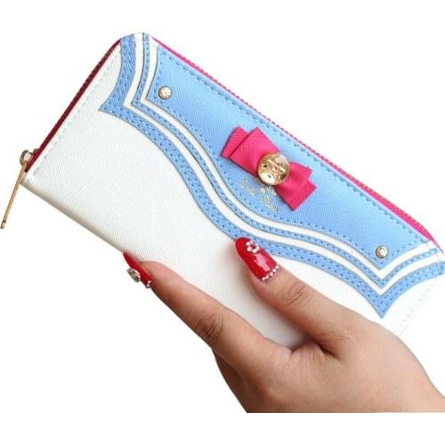 Women Wallet New Fashion Bow Sailor Moon Women Long Change Purse Bow Wallet Clutch Bag Card Holder Female Bags Carteira Feminina