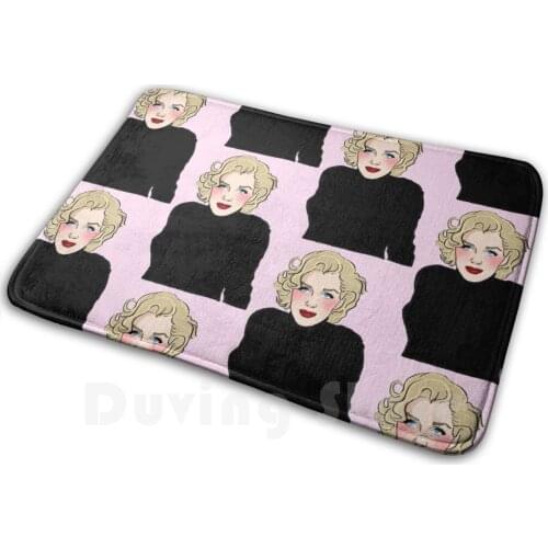 Marilyn Carpet Mat Rug Cushion Soft Monroe Marilynmonroe Style Vintage 1930s 1940s Style Classic Vintage Black Beauty