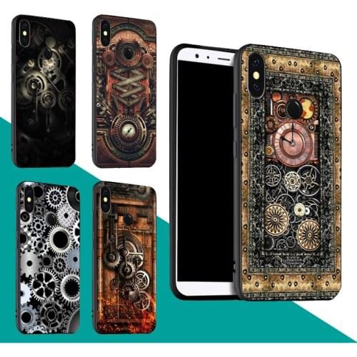 Steampunk Gear Mechanical Case For Xiaomi Redmi Note 9 7 8 Pro 9S 8T 9A 9C Mi Note 10 Lite A3 For POCO X3 F2 Pro
