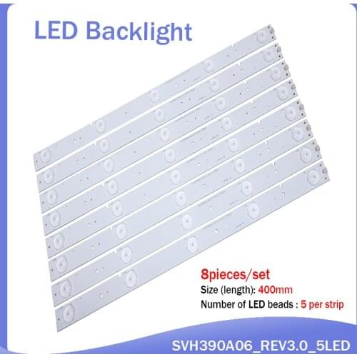 100%NEW 40Pieces/lot 5LEDS 400mm LED strip For SVH390A06 NS-40D420NA16 Samsung 2013CHI400 3328N1 05