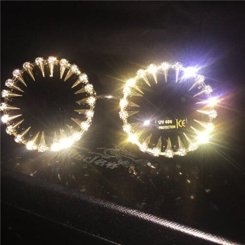 2019 NEW Luxury Diamond Square Bling Sunglasses Women MINCL Brand Crystal Sun Glasses Ladies 2019 New sun glasses Shades NX