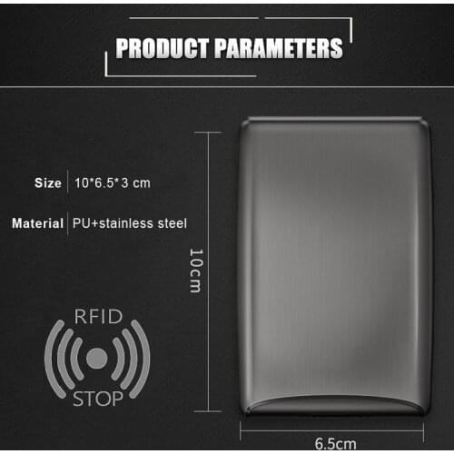 New Secure RFID Deposit and Withdrawal Wallet Credit Card Holder Wallet Men Women Metal RFID Vintage Aluminium Bag Dropshipping