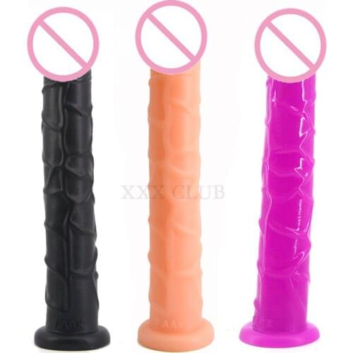 Original FAAK 33.5*5.6cm long soft dildo, big penis with suction cup, no smell Dong for female masturbation, sex toys for women