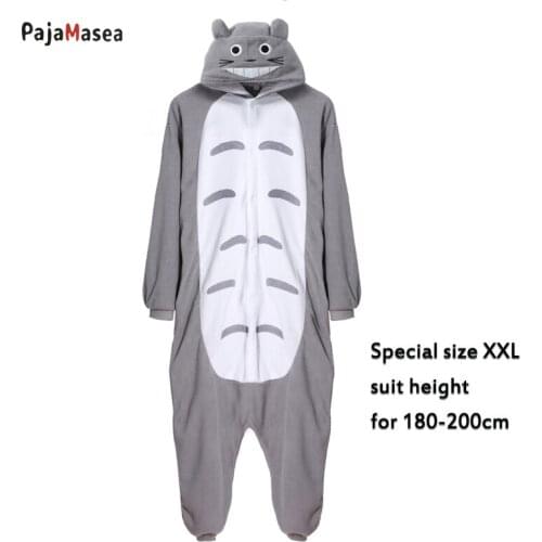 Funny Totoro Kigurumi Cartoon Pyjamas Onsie Animal Onesie For Adults Women Men Couple One-Piece Pijama Romper Cosplay Costume