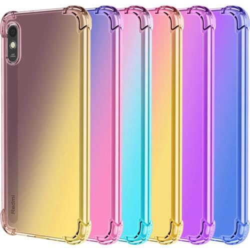For XiaoMi Redmi K20 K30 K40 7 7A 8 8A 9 9A 9C 9T 10X Luxury Shockproof Gradient Silicone Soft TPU Case Ultra Thin Slim Cover