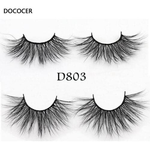 DOCOCER Lashes 3D Mink Eyelashes Handmade Mink Lashes cruelty-free Lightweight False Eyelashes 25mm Dramatic Lashes Makeup D803
