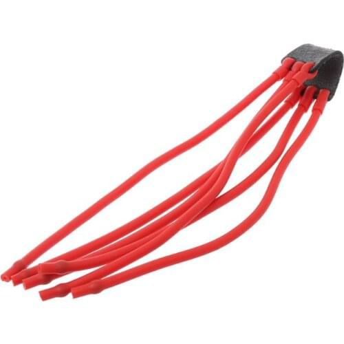 Slingshot Band Group Leather Pocket Rubber Band Latex Powerful Catapult Replacement Outdoor Hunting Shooting Tube Sling