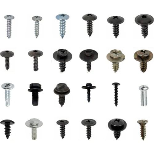 For Lada Nova Niva Kalina Granta Nadeschda Largus 2114 Auto Fender M4 M5 M6 Metal Self-Tapping Screw Iron Fasteners Clips