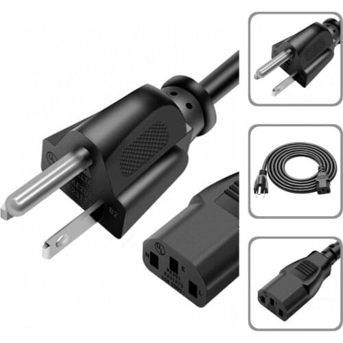 Power Cord Convenient US Plug PC Power Supply Cord Practical High Performance Power Supply Cable