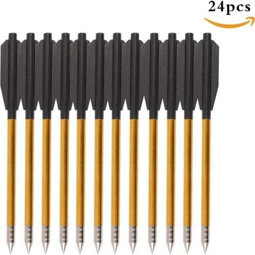 Aluminum Crossbow Bolt Arrow 6.5 Inch Steel Hunting Arrow Suitable For 50-80 Pound Crossbow Arrow Accessories Darts Wide Head