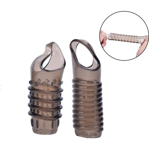 Penis Extender Sleeve Condoms Reusable Cock Ring Penis Enlargement Enhancer Dick Sex Toys For Men Intimate Goods Sex Shop