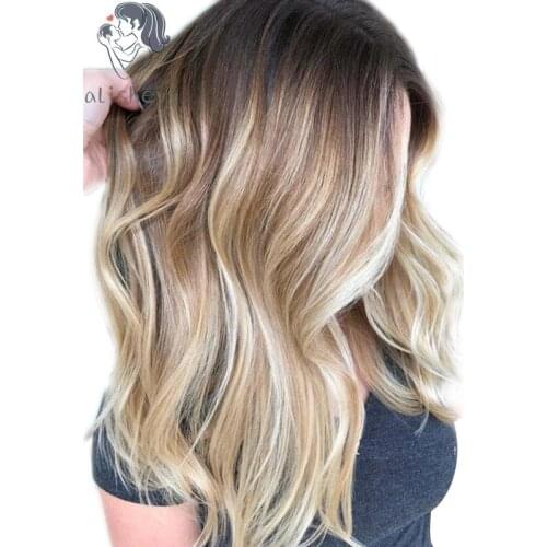 Custom blonde wig with highlights color 100% European hair layer wigs slight wave jewish wig kosher wig Best Sheitels in stock