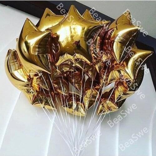 10pcs/lot 18 inch gold twinkle star helium foil star Balloons for wedding Birthday Party Decoration Supplies Party globos
