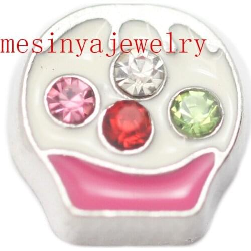 10pcs ice cream floating charms for glass locket Min amount $15 per order mixed items, FC-337