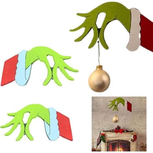 2021 Christmas Wall Stickers Thief Hand Cut Out Thanksgivings Gifts Indoor Decoration Christmas Thief Hand Decoration Xmas