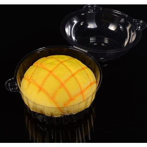 50pcs/lot Clear Plastic Cake Fruit Cases Muffin Cake Pod Bowl Disposable For Birthday Wedidng Party Cake Fruits Packing Cutlery