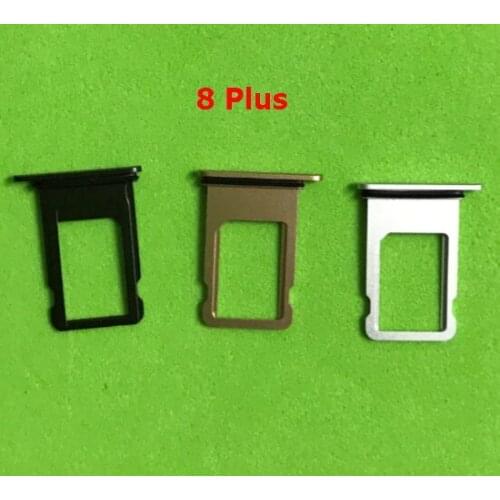 50pcs Gold/Silver/Black For iPhone 8/8 Plus New Nano Sim Card Tray Sim Tray Holder Sim Adaptor Repalcement Repair Parts
