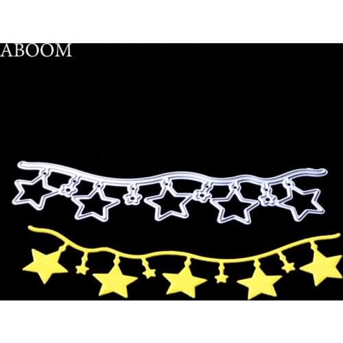 ABOOM New Arrival Star Line Die Cut Embossing Folder Scrapbooking Album Photo Cutting Dies Carbon Steel DIY Paper Stencils
