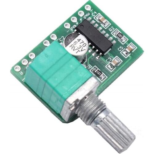 AOKIN Mini PAM8403 DC 5V 2 Channel USB Digital Audio Amplifier Board Module 2 * 3W Volume Control with Potentiometer