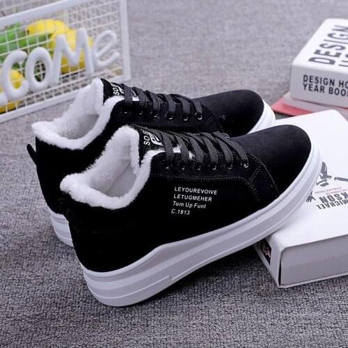 Cotton Shoes Female Hot Womens Boots Winter Plus Velvet Cotton Shoes Thick Soled Warm Snow Womens Boots Womens Cotton Boots