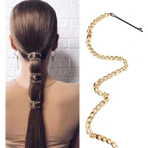 Find Me Simple Alloy Aluminum Products Hair Chain U-Shaped Tassel Hair Chain For Women New Fashion Head Accessories