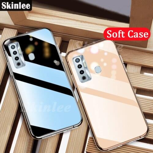 Skinlee 2 pcs Case For Tecno Camon 17 Transparent Clear Water Soft Phone Cover For TECNO Camon 17 Clear Shockproof Cases