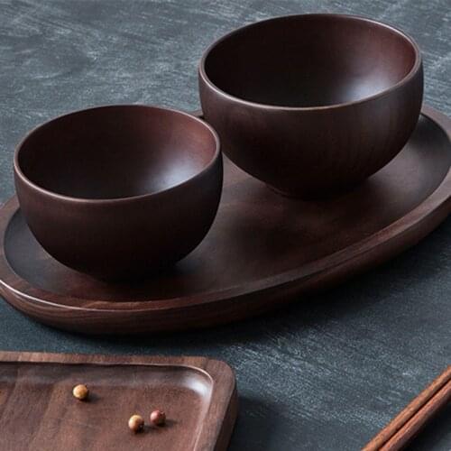 Wooden bowl natural High-quality small soup bowls