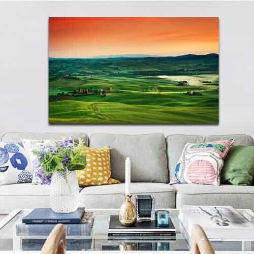 DIY colorings pictures by numbers with The prairie sunset picture drawing Relief painting by numbers framed Home