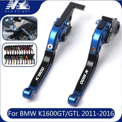 For BMW K1600GT K1600GTL 2011-2016 With Logo Motorcycle CNC Aluminum alloy Adjustable Foldable Brake Clutch Lever Accessories