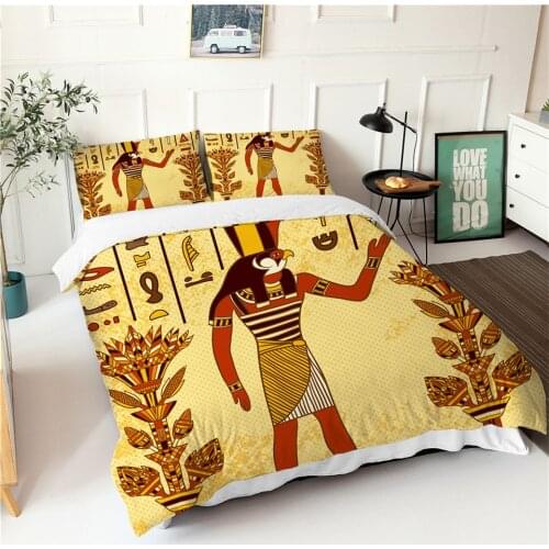 Ancient Egypt Culture Duvet Cover Set Twin Full Queen King Size 3D Printed Bed Linen Single Double Bedding Set Bedspread Home