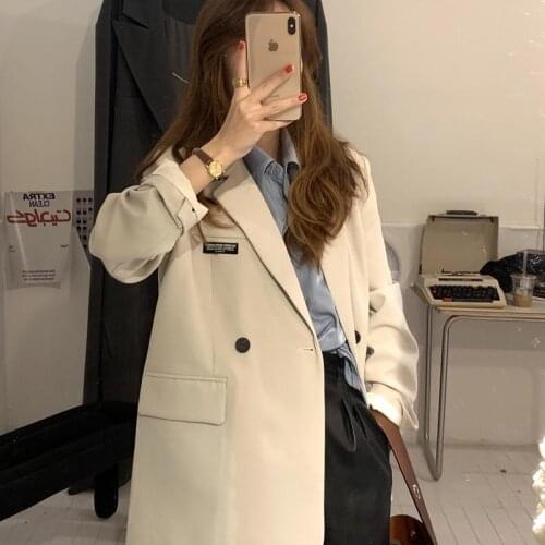 Hello money Women's Double-breasted Blazers