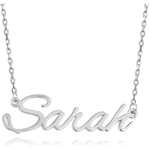 Personalized Jewelry Gifts Stainless Steel Name Necklace Customized Nameplate Necklaces English Style Personalized Jewelry