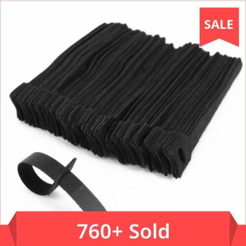 12*150 mm 100 pcs T-type Velcro cable tie wire storage cable computer data cable power cable tie wire