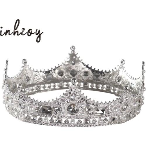 Princess Crown for Women Royal Queen Crystal Rhinestone Crown Wedding Tiara Costume Bridal Hair Accessories