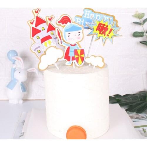 Cute little prince child happy birthday cake topper wedding boy shower party supplies happy birthday balloon candy gift