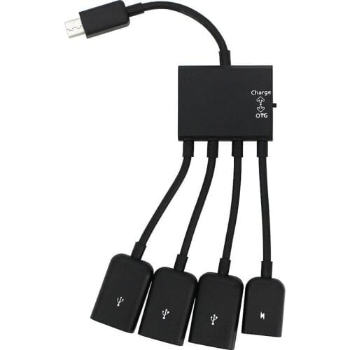 Multifuntional 4 Port Micro USB Power Charging OTG Hub Cable Cord Adapter Connector For Samsung S5 S4 S3 S2