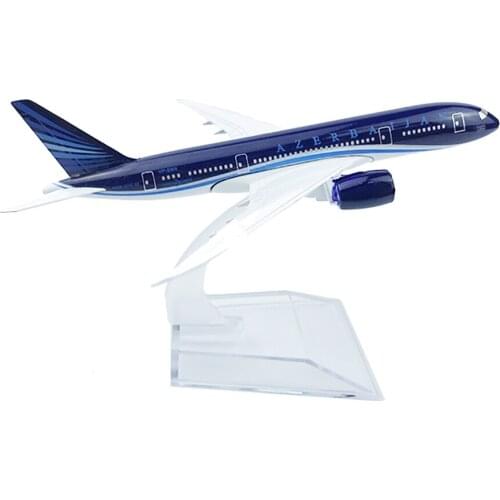 1/400 Scale Alloy Aircraft Boeing 787 Azerbaijan Airlines 16cm Plane B787 Model Toys Decoration Children Gift for Collection