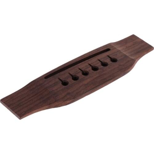 Tooyful Durable Rosewood Left Handed Guitar Bridge DIY for 6 String Acoustic Guitar Replacement Parts