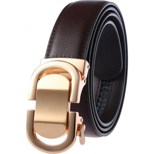 Men Belt Male Genuine Leather Strap Belts For Men Top Quality Automatic Buckle Brand Fashion Cummerbunds Cinturon Hombre