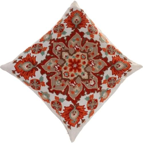 Bed Decor Soft Square Linen Embroidery Throw Pillow Case Cushion Covers No Pillow Insert 48x48cm Cover Only