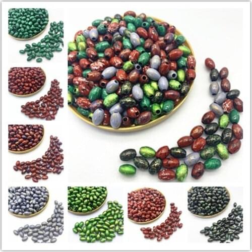 Wholesale 10x6MM 100pcs Acrylic Beads oval Loose Beads Fit Europe Beads For Jewelry Making DIY Accessories